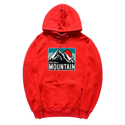 CORIRESHA Women's Vintage Mountain Graphic Hoodie Casual Long Sleeve Drawstring Basic Sun Sweatshirt