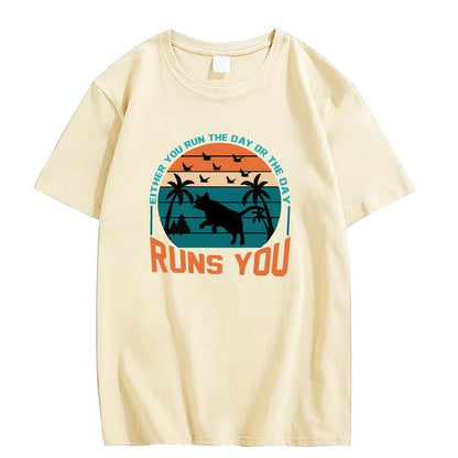 CORIRESHA Camiseta de manga corta unisex con diseño de gaviota y gato hawaiano de verano