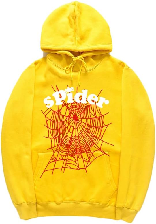 CORIRESHA Fashion Spider Web Sudadera con capucha de manga larga con cordón unisex de algodón con bolsillos