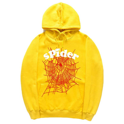 CORIRESHA Fashion Spider Web Sudadera con capucha de manga larga con cordón unisex de algodón con bolsillos