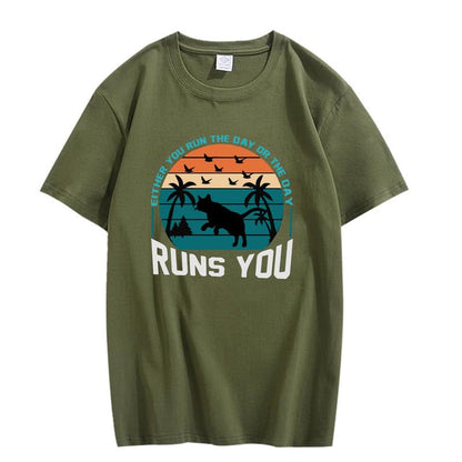 CORIRESHA Camiseta de manga corta unisex con diseño de gaviota y gato hawaiano de verano