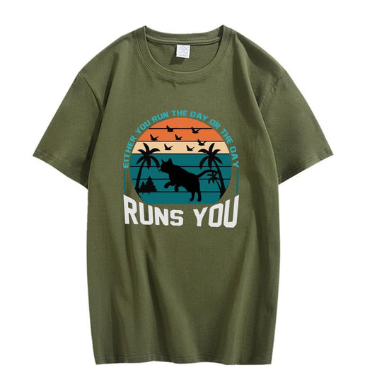 CORIRESHA Camiseta de manga corta unisex con diseño de gaviota y gato hawaiano de verano
