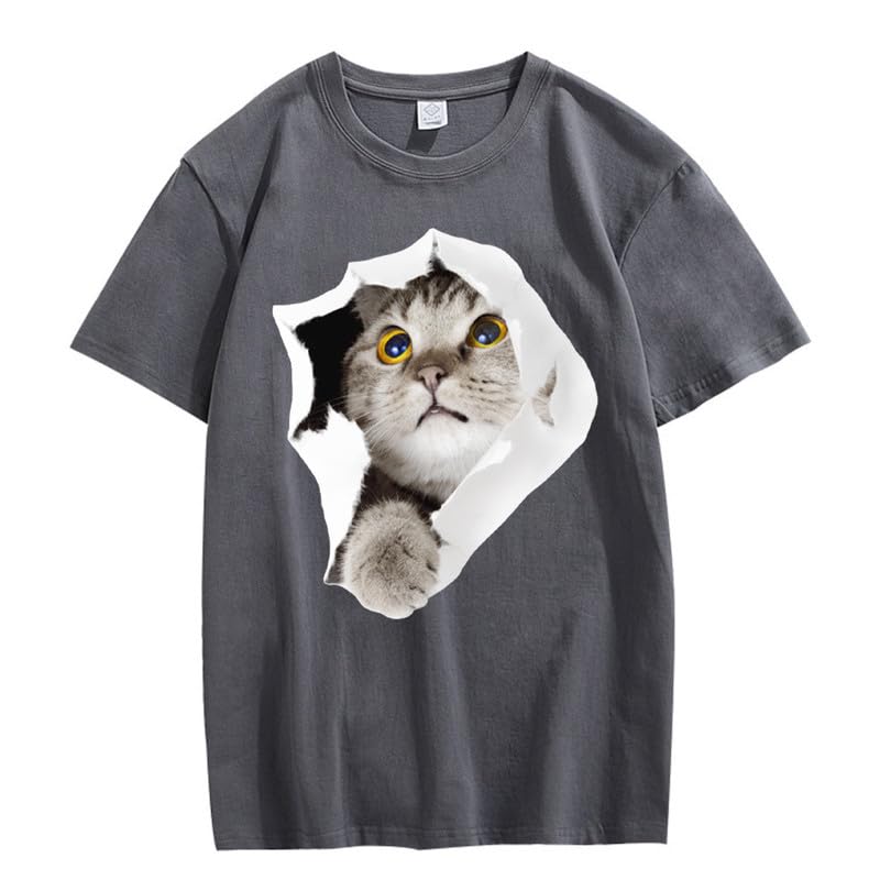 CORIRESHA Camiseta de algodón acogedora informal de manga corta con cuello redondo y cuello redondo para adolescente