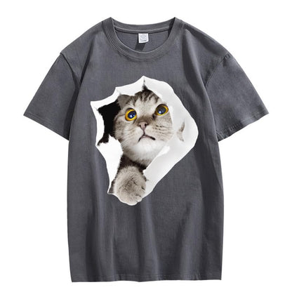 CORIRESHA Camiseta de algodón acogedora informal de manga corta con cuello redondo y cuello redondo para adolescente