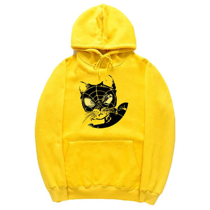 CORIRESHA Teen Cat Lovers Hoodie Long Sleeve Drawstring Casual Y2K Spider Web Sweatshirt