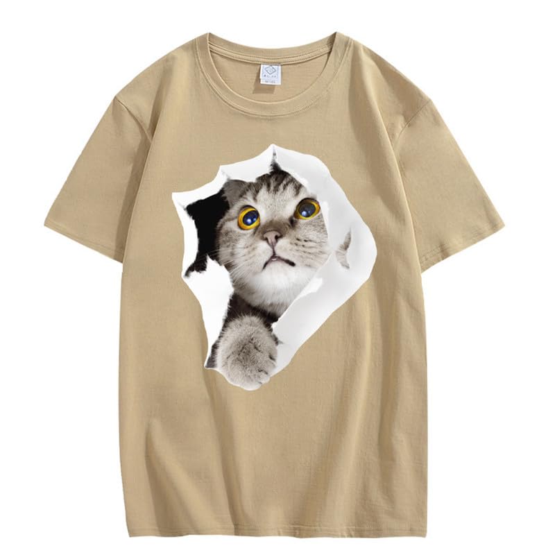 CORIRESHA Camiseta de algodón acogedora informal de manga corta con cuello redondo y cuello redondo para adolescente