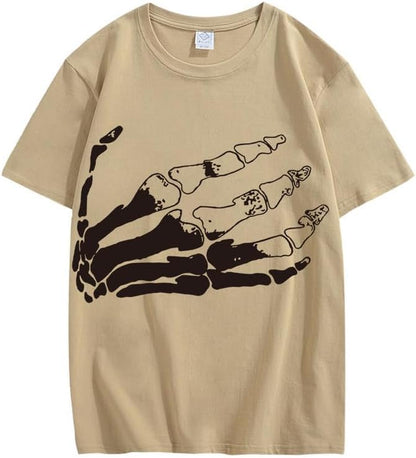CORIRESHA Camiseta unisex de algodón con cuello redondo y manga corta para Halloween