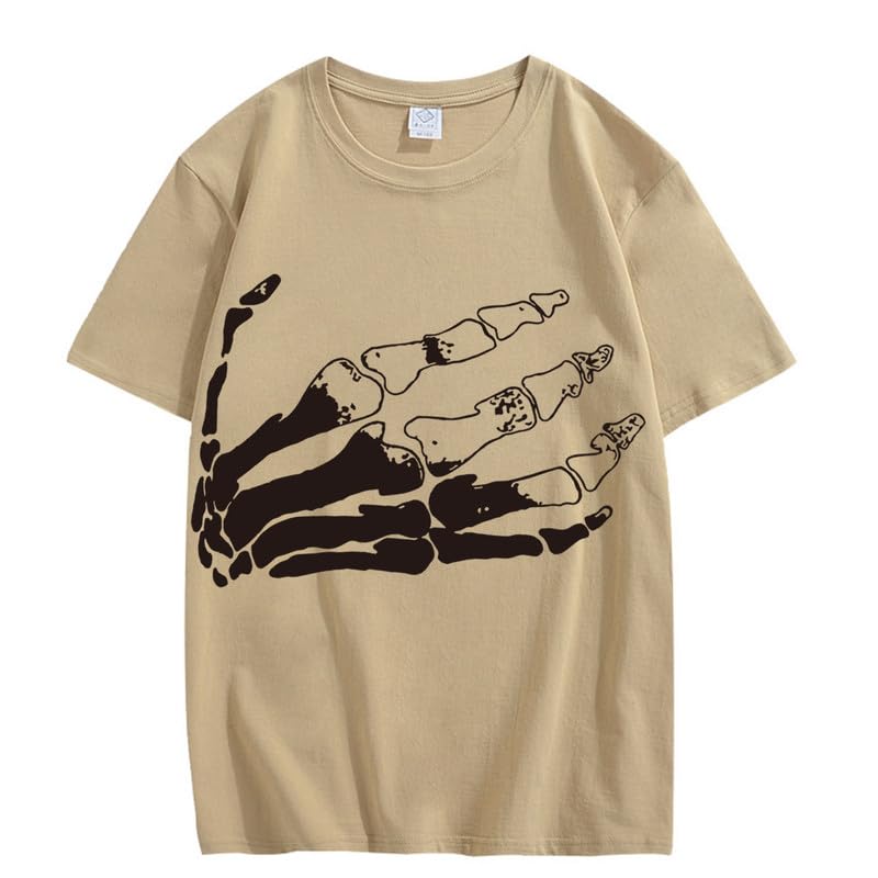 CORIRESHA Camiseta unisex de algodón con cuello redondo y manga corta para Halloween