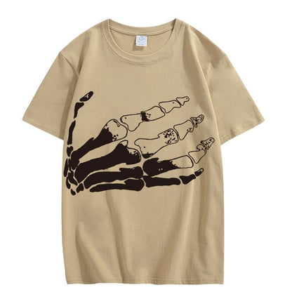 CORIRESHA Camiseta unisex de algodón con cuello redondo y manga corta para Halloween