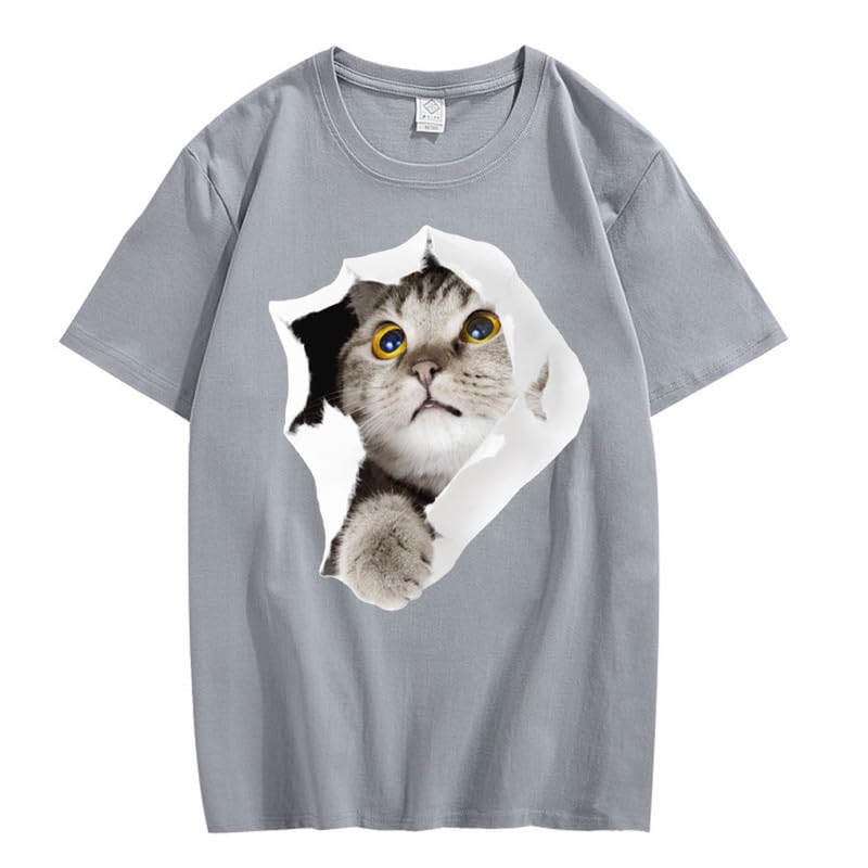 CORIRESHA Camiseta de algodón acogedora informal de manga corta con cuello redondo y cuello redondo para adolescente
