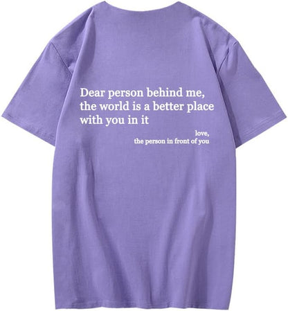 CORIRESHA You are Enough Camisetas Casual Cuello Redondo Manga Corta Adolescente Letras Tops