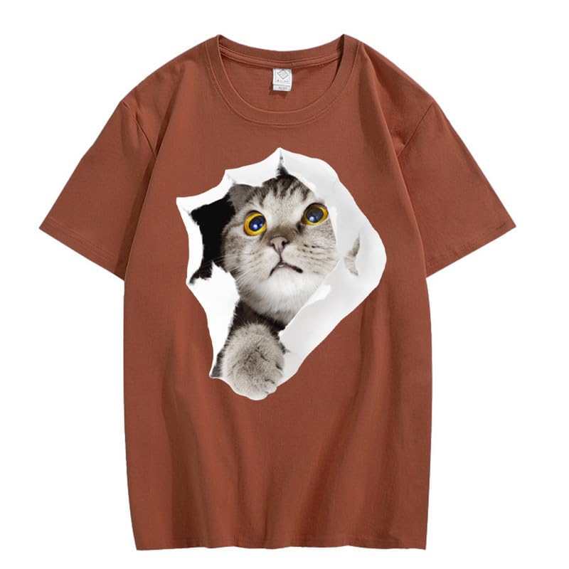 CORIRESHA Camiseta de algodón acogedora informal de manga corta con cuello redondo y cuello redondo para adolescente