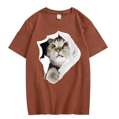 CORIRESHA Camiseta de algodón acogedora informal de manga corta con cuello redondo y cuello redondo para adolescente