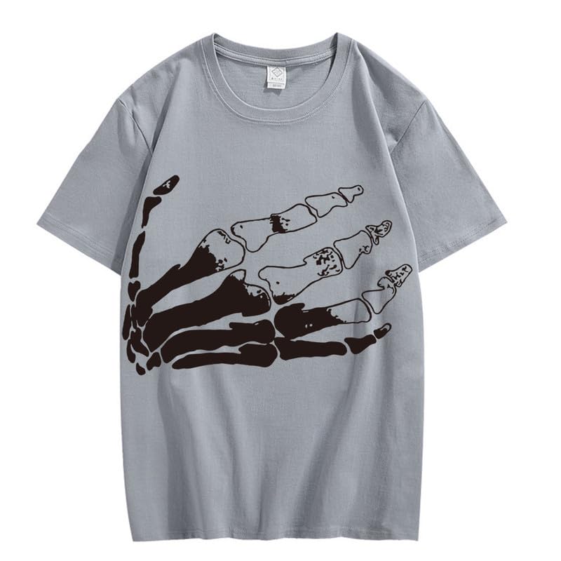 CORIRESHA Camiseta unisex de algodón con cuello redondo y manga corta para Halloween