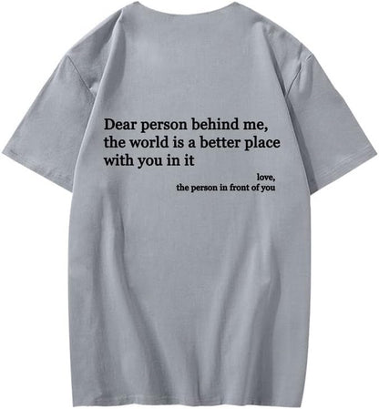 CORIRESHA You are Enough Camisetas Casual Cuello Redondo Manga Corta Adolescente Letras Tops
