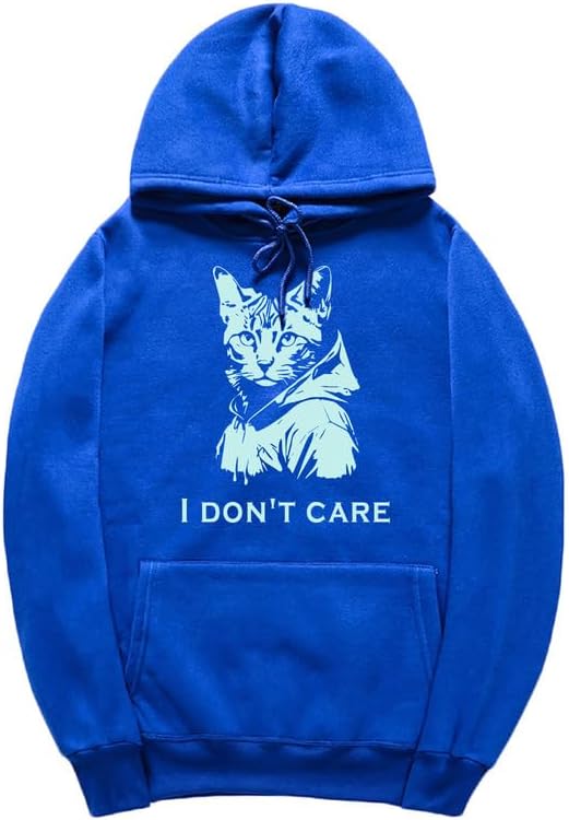 CORIRESHA Sudadera con Capucha de Gato Lindo para Mujer Sudadera Informal de Manga Larga con cordón y Letras para Hombre