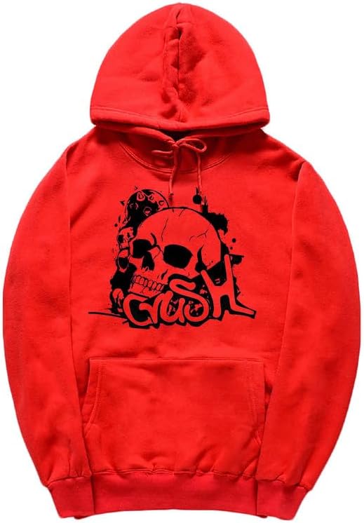CORIRESHA Sudadera unisex con capucha de calavera de manga larga con cordón y bolsillo canguro Y2K para Halloween