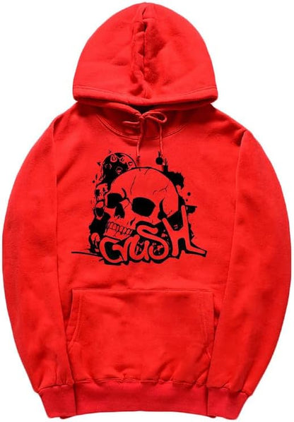CORIRESHA Sudadera unisex con capucha de calavera de manga larga con cordón y bolsillo canguro Y2K para Halloween