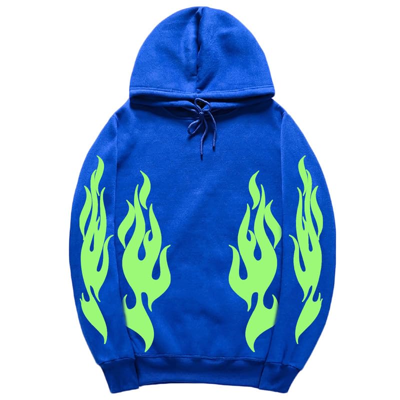 CORIRESHA Sudadera unisex con capucha de llama de moda de manga larga con cordón casual Y2K estética