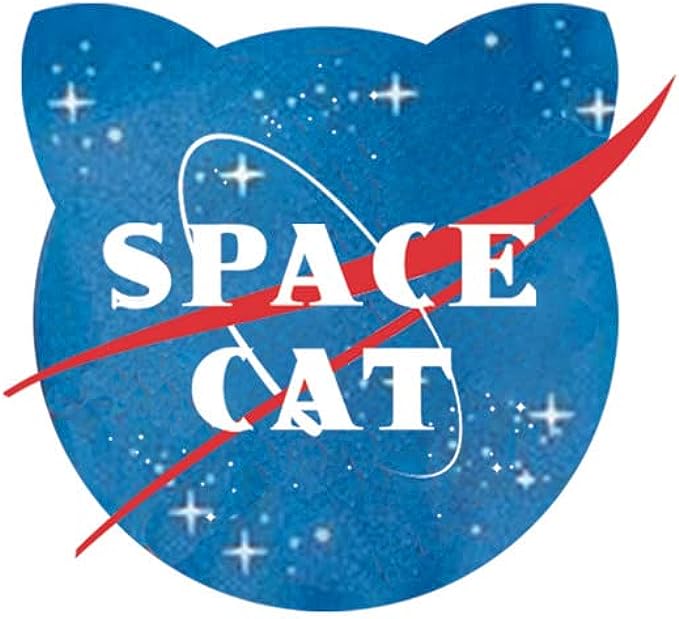 CORIRESHA Camiseta unisex de manga corta con estampado de gato espacial Kawaii