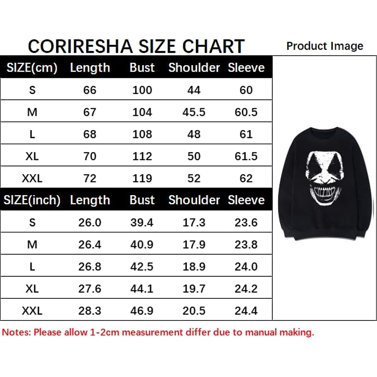 CORIRESHA Teen Halloween Joker Sweatshirt Crew Neck Long Sleeve Casual Gothic Pullover
