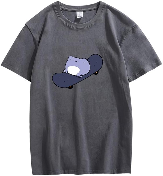 CORIRESHA Camiseta básica de verano con cuello redondo y manga corta para mujer