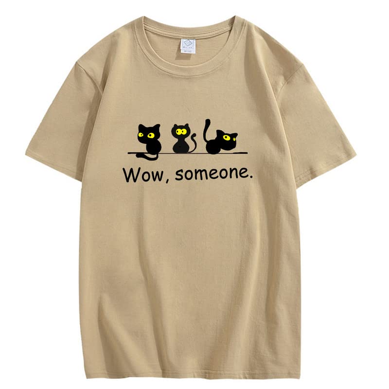 CORIRESHA Lindo Gato Negro Camisetas Amantes de los Animales Ropa Divertida Adolescentes