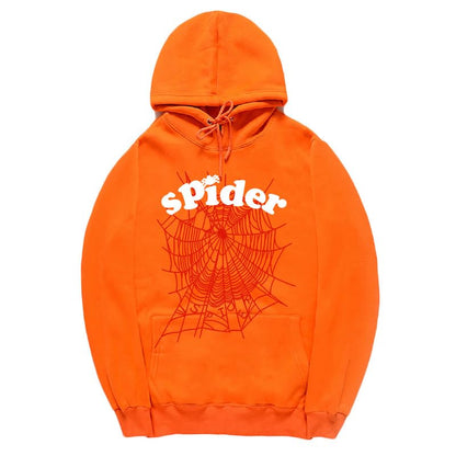 CORIRESHA Fashion Spider Web Sudadera con capucha de manga larga con cordón unisex de algodón con bolsillos