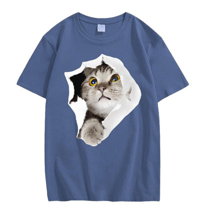 CORIRESHA Camiseta de algodón acogedora informal de manga corta con cuello redondo y cuello redondo para adolescente