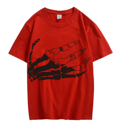 CORIRESHA Camiseta unisex de algodón con cuello redondo y manga corta para Halloween