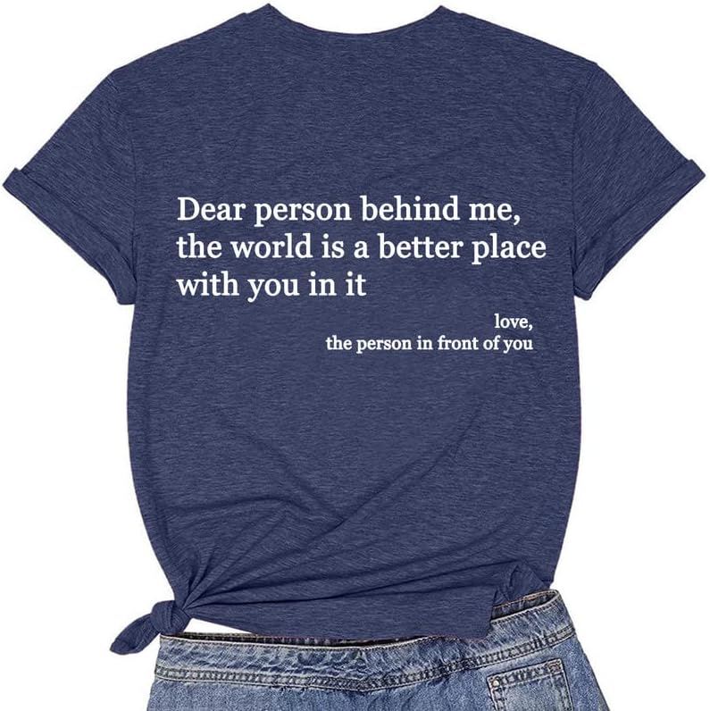 CORIRESHA Teen's You are Enough Camisetas Querida persona detrás de mí Letras Camisa