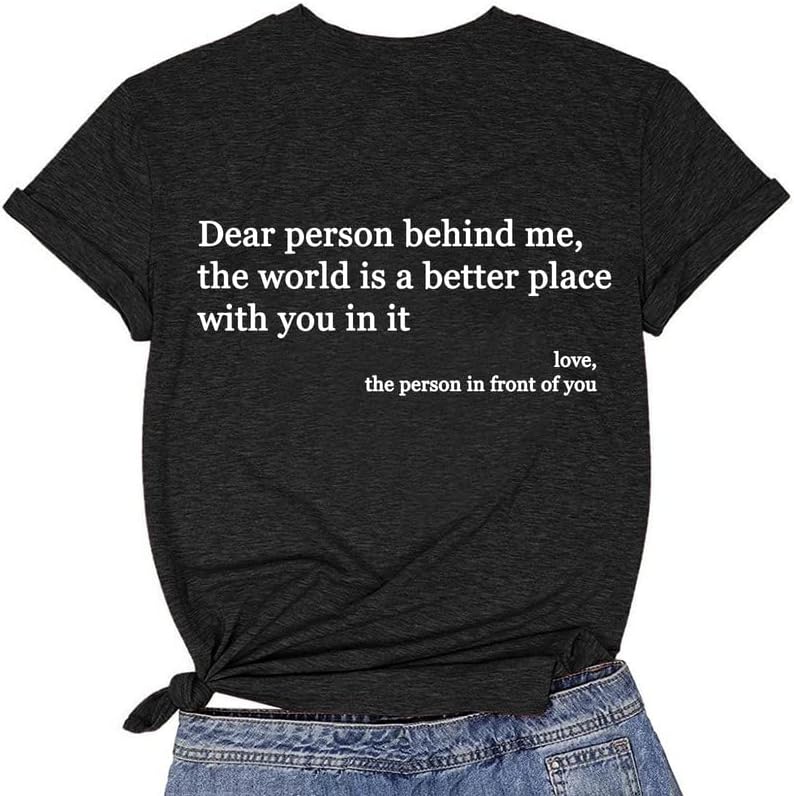 CORIRESHA Teen's You are Enough Camisetas Querida persona detrás de mí Letras Camisa