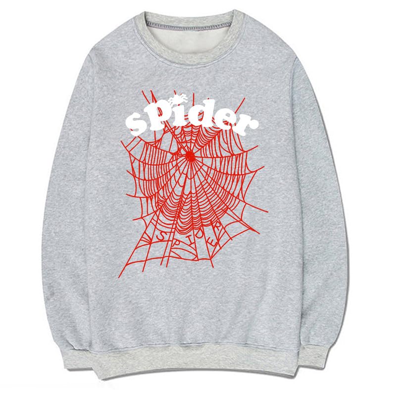 CORIRESHA Sudadera de tela de araña con cuello redondo y manga larga para mujer