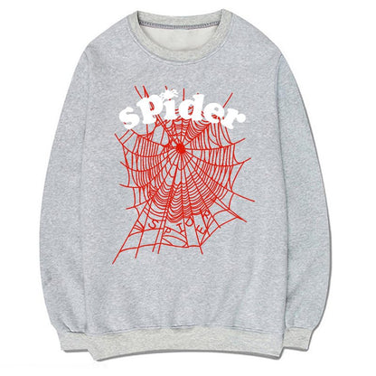 CORIRESHA Sudadera de tela de araña con cuello redondo y manga larga para mujer