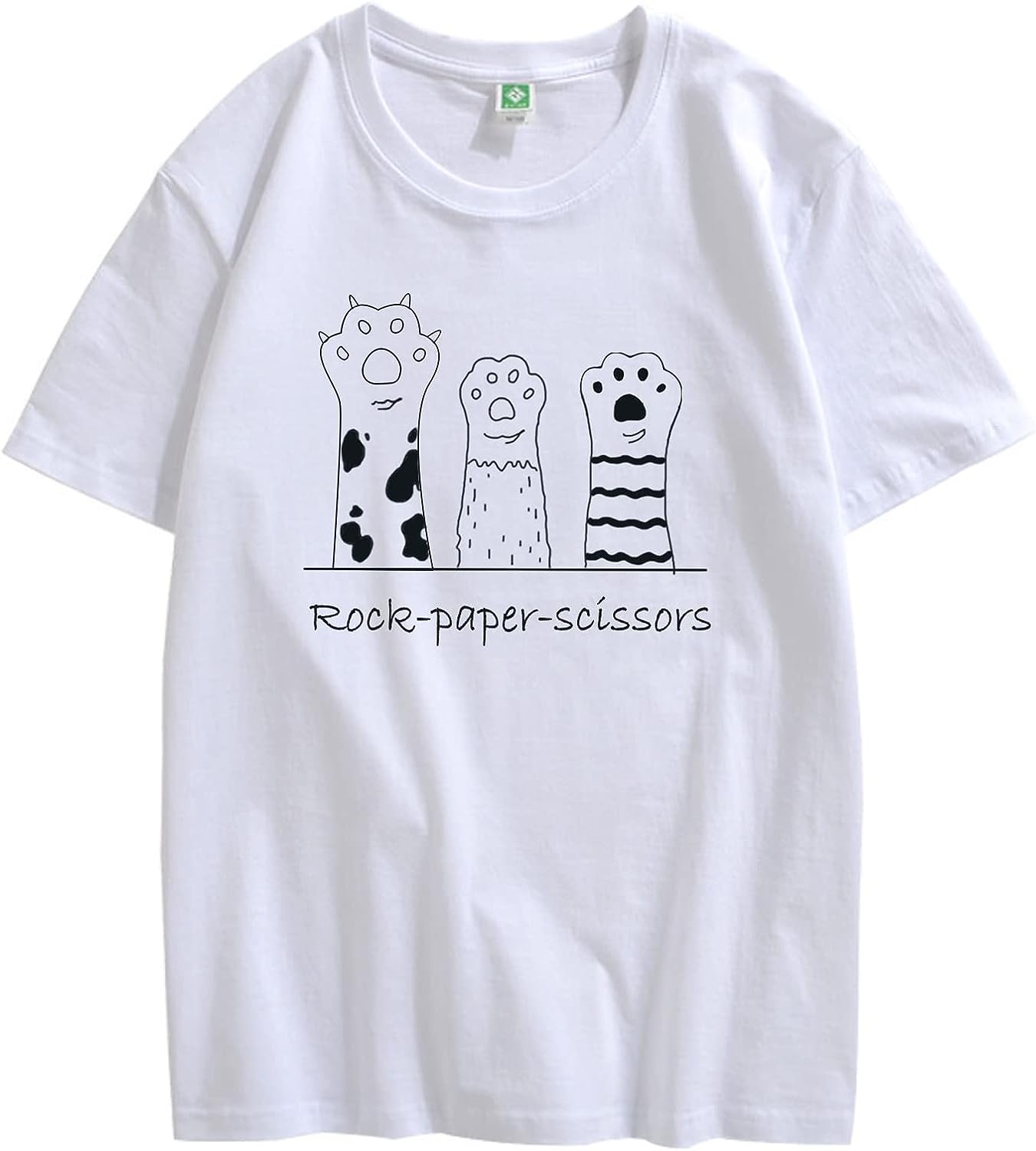 CORIRESHA Funny Cat's Claw Graphic T-Shirt Crewneck Short Sleeve Summer Unisex Cute Tops
