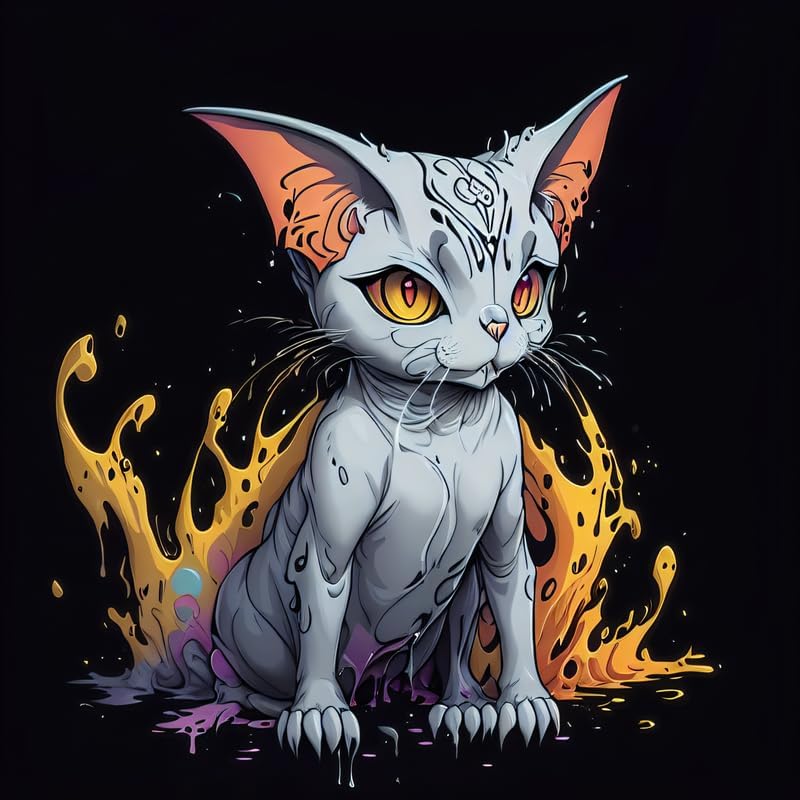 CORIRESHA Adolescente Lindo Gato Sudadera con capucha Casual Manga Larga Cordón Básico Algodón Sudadera