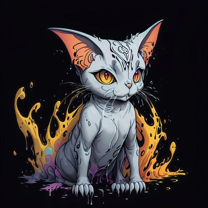 CORIRESHA Adolescente Lindo Gato Sudadera con capucha Casual Manga Larga Cordón Básico Algodón Sudadera