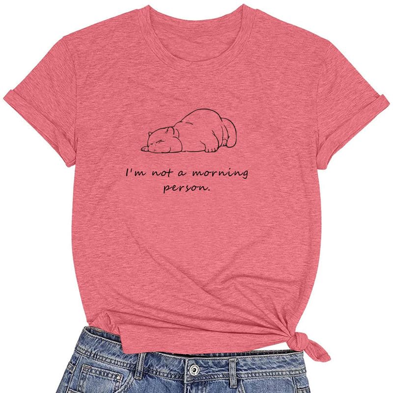 CORIRESHA Camisetas lindas casuales de manga corta con cuello redondo para mujer