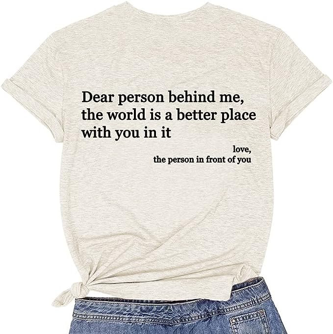CORIRESHA Teen's You are Enough Camisetas Querida persona detrás de mí Letras Camisa