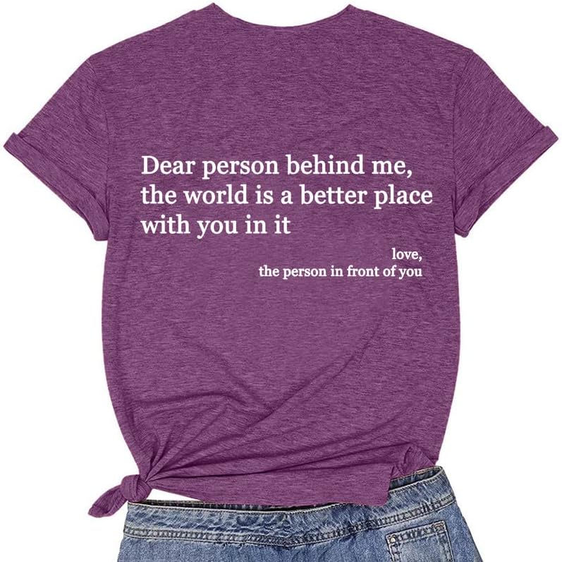 CORIRESHA Teen's You are Enough Camisetas Querida persona detrás de mí Letras Camisa