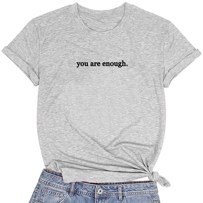 CORIRESHA Teen's You are Enough Camisetas Querida persona detrás de mí Letras Camisa