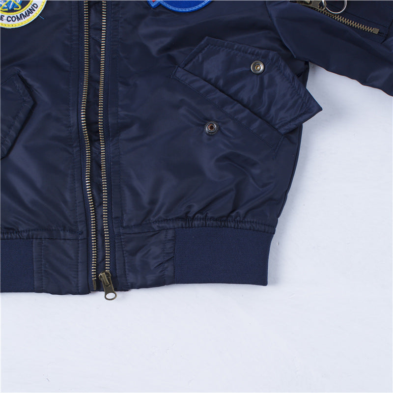 CORIRESHA Kids NASA Embroidery Jacket