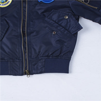 CORIRESHA Kids NASA Embroidery Jacket