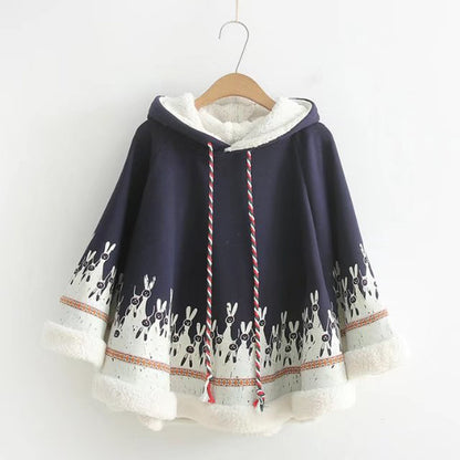CORIRESHA Mori Girl Rabbit Cape