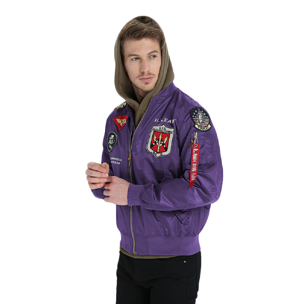 CORIRESHA Chaqueta con parches bordados para exteriores