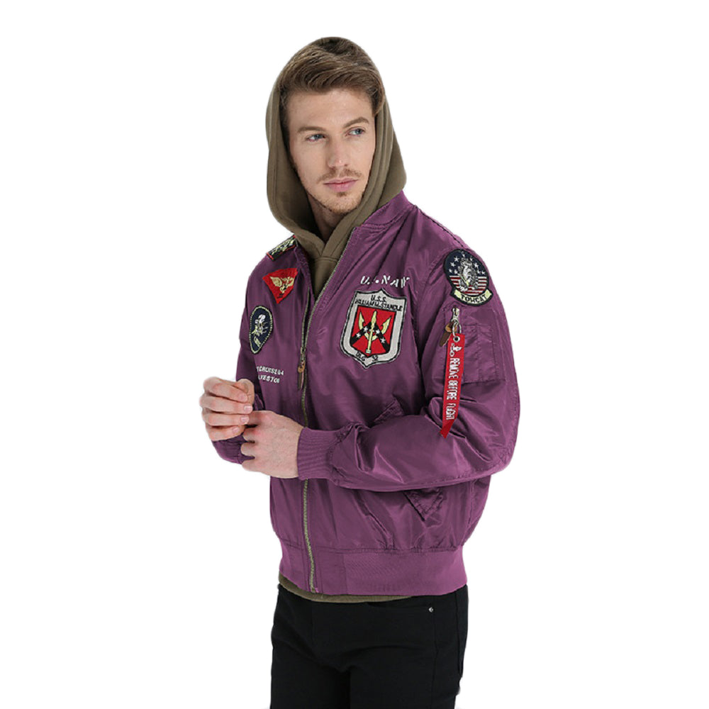 CORIRESHA Chaqueta con parches bordados para exteriores