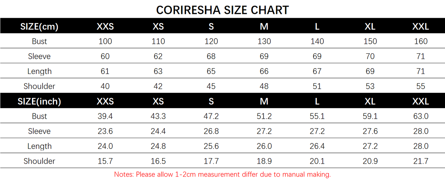 CORIRESHA Chaqueta con parches bordados para exteriores