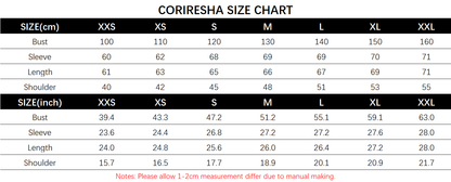 CORIRESHA Chaqueta con parches bordados para exteriores