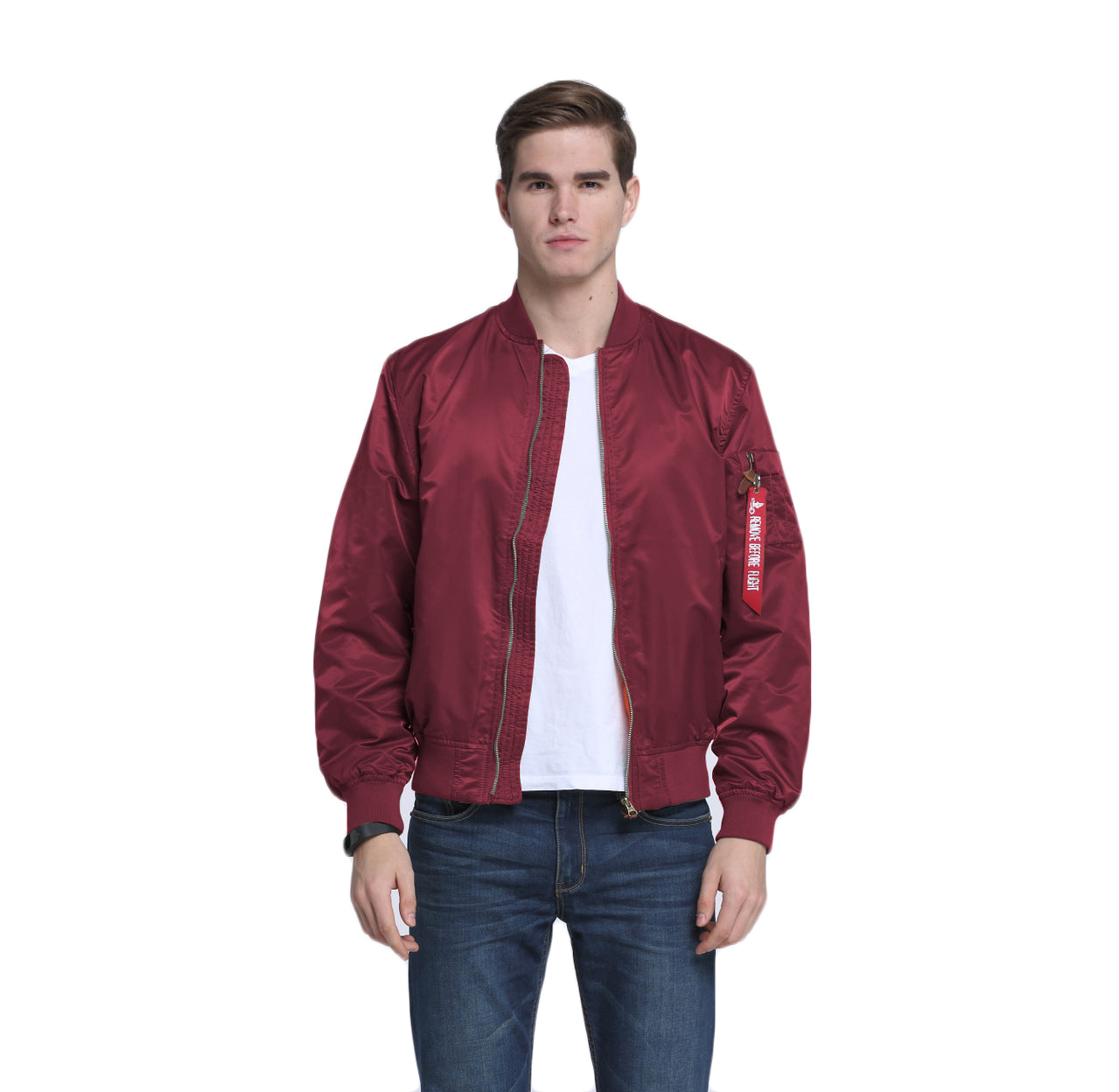 CORIRESHA Chaqueta con parches bordados para exteriores 