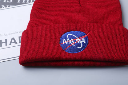 CORIRESHA NASA Embroidered Knit Beanie